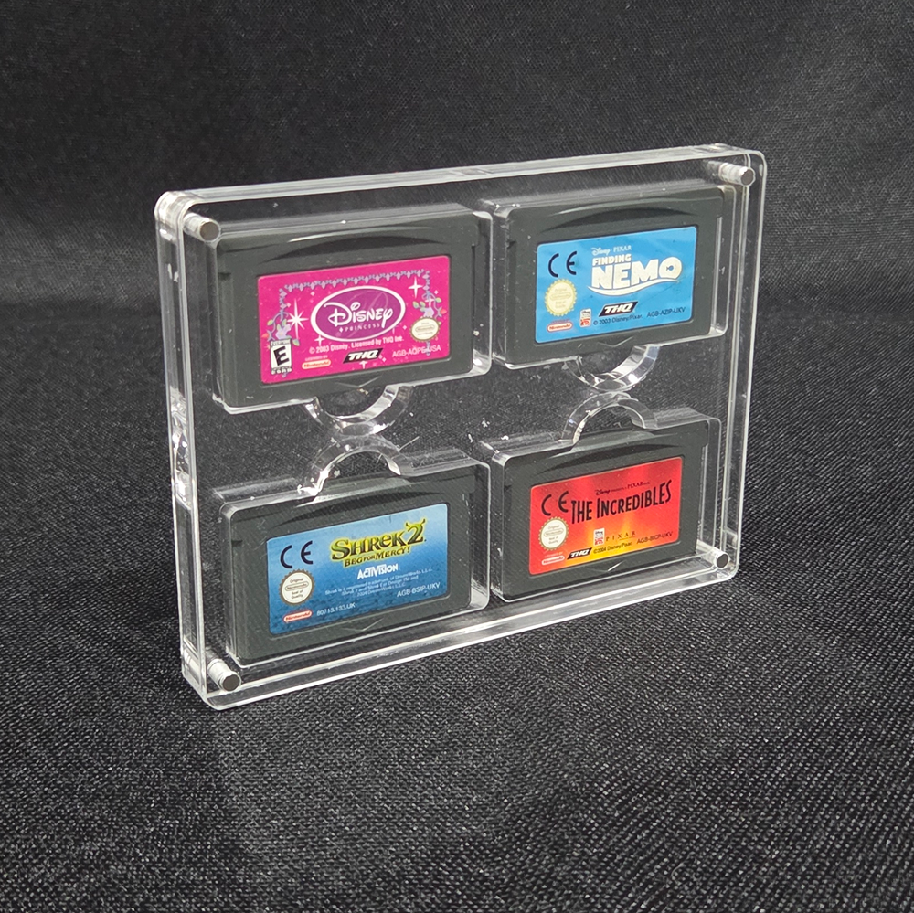 Nintendo Game Boy Advance 4 Slot Cartridge Acrylic Display Case