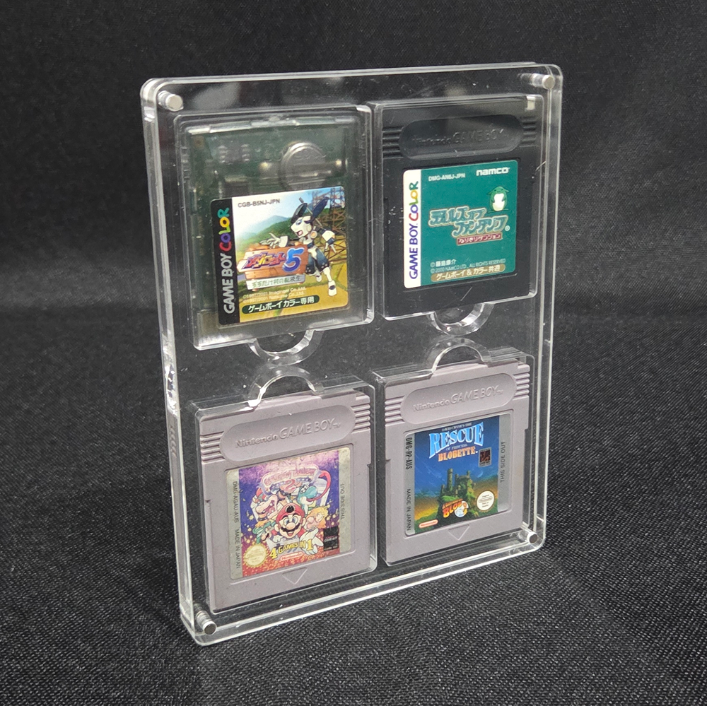 Nintendo Game Boy Color 4 Slot Cartridge Acrylic Display Case